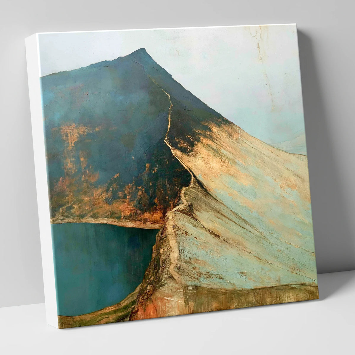 Striding Edge Arête in Golden Light lake district walking canvas wall art