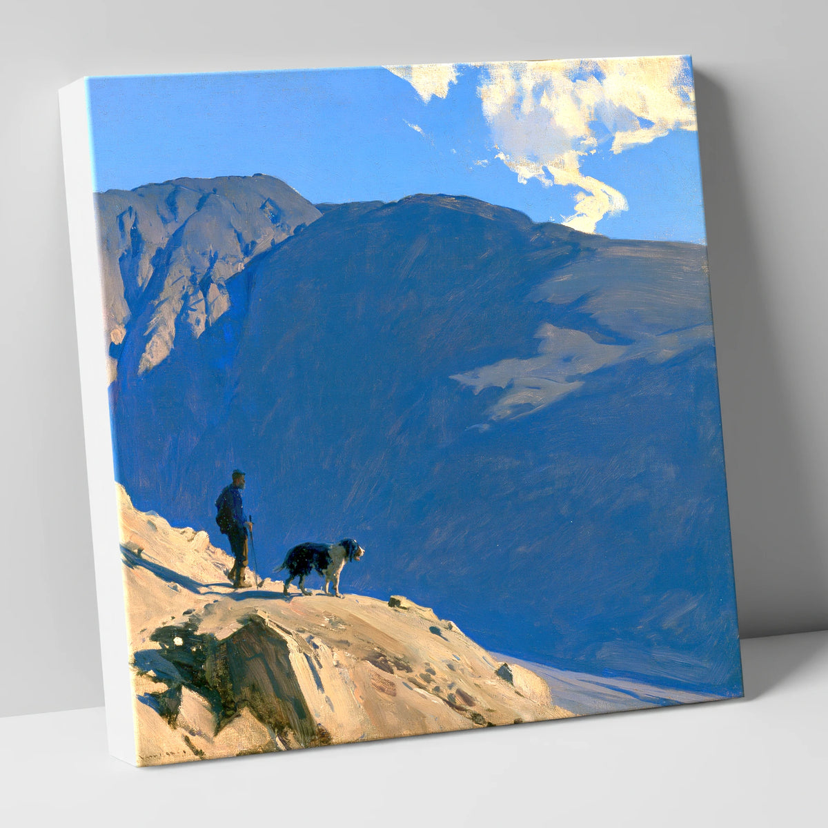 Great Gable Walker and Dog gifts for dog walkers canvas wall art