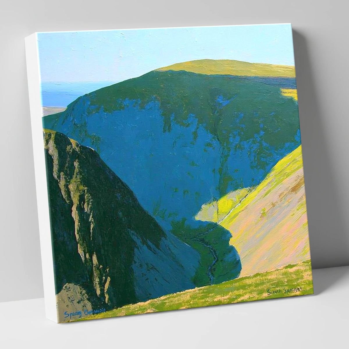 High Pike Deep Blue Valley lake district fell canvas wall art