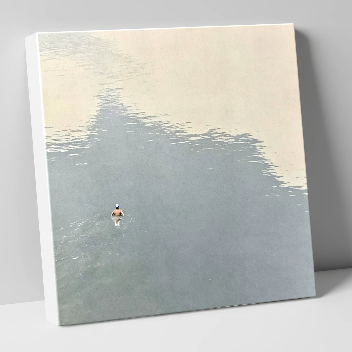 Lone Swimmer on Windermere windermere wall art canvas wall art