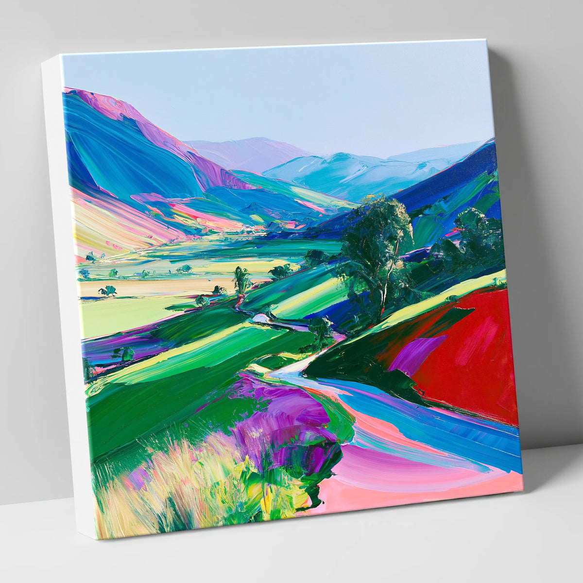 Vibrant Evening Light on Fells lake district sky canvas wall art