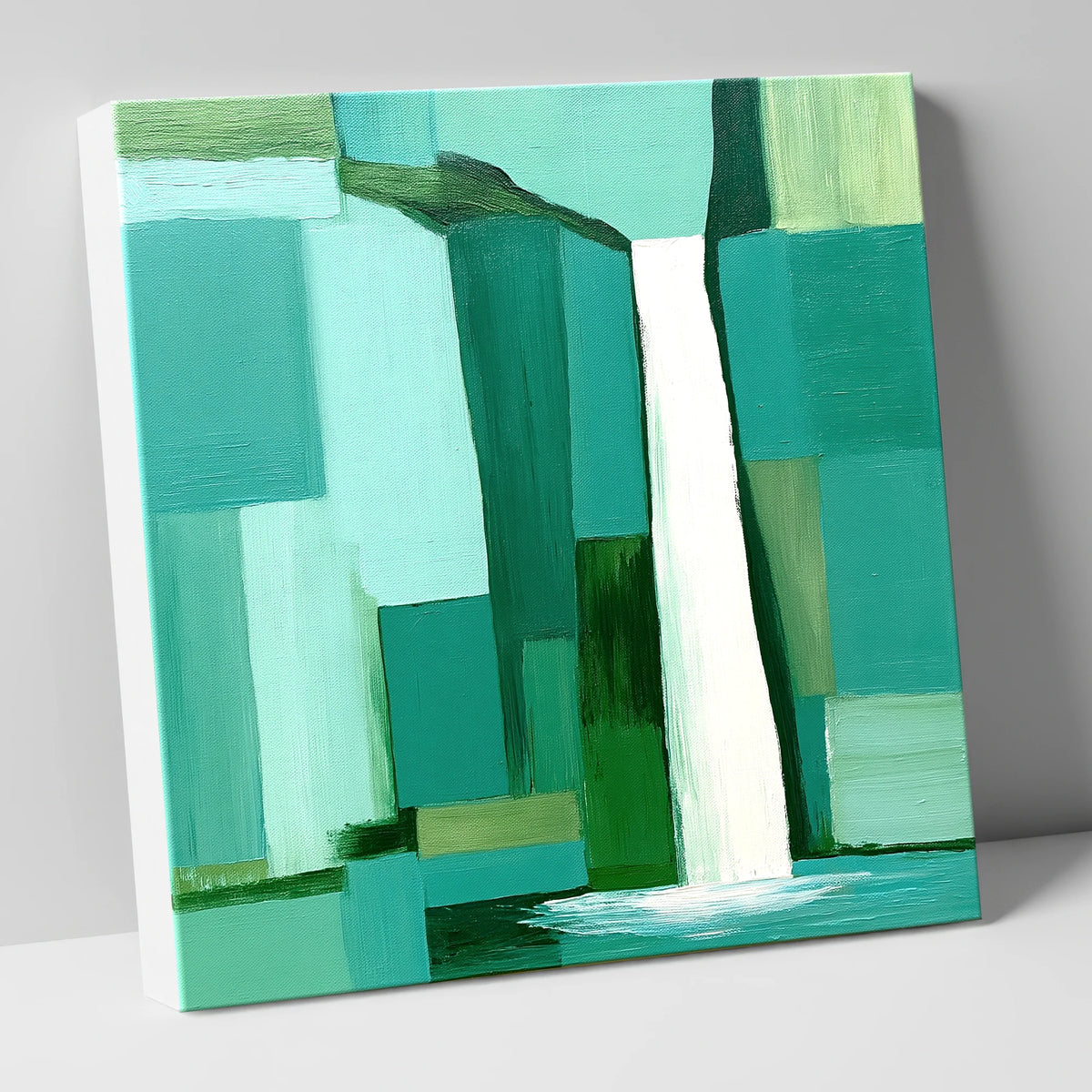 Scale Force Waterfall In Teal lake district waterfall canvas wall art