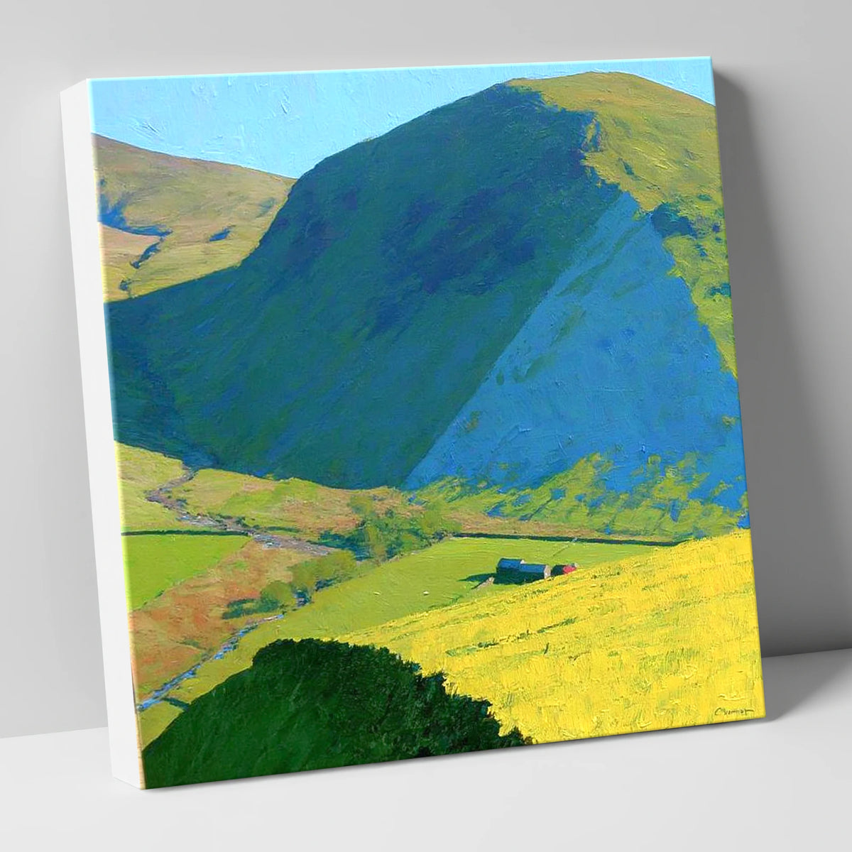 The Nab Fell Vibrant Shadows lake district fell canvas wall art