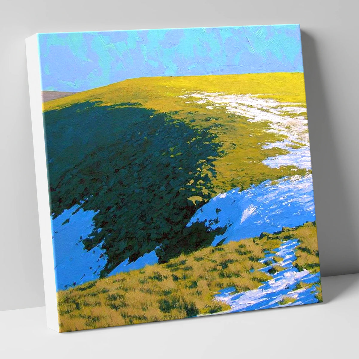 Winter Sunlight on Grey Crag lake district fell canvas wall art