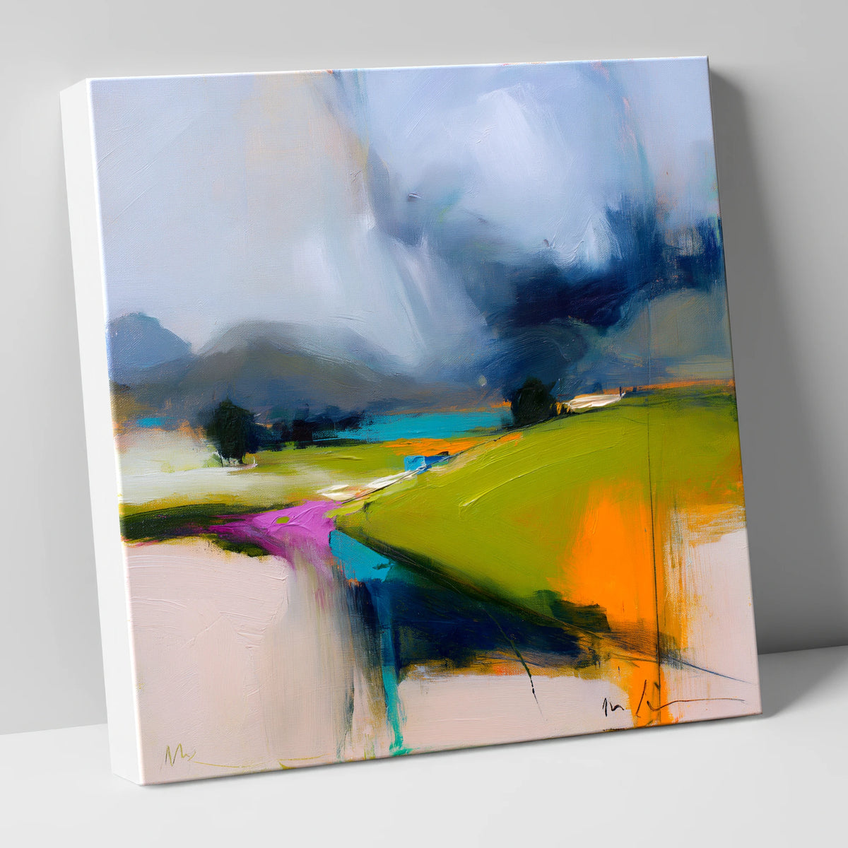 Storm Skies Over Bright Fells lake district sky canvas wall art