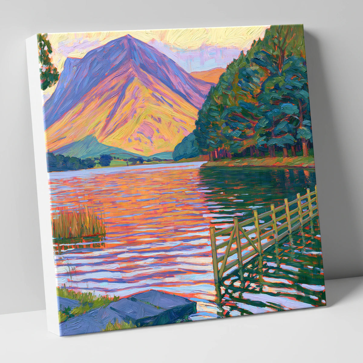 Vibrant Light over Buttermere Lake lake district lake canvas wall art