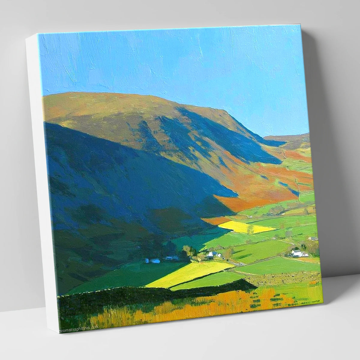 Blue Shadows On Barrow Ridge lake district fell canvas wall art
