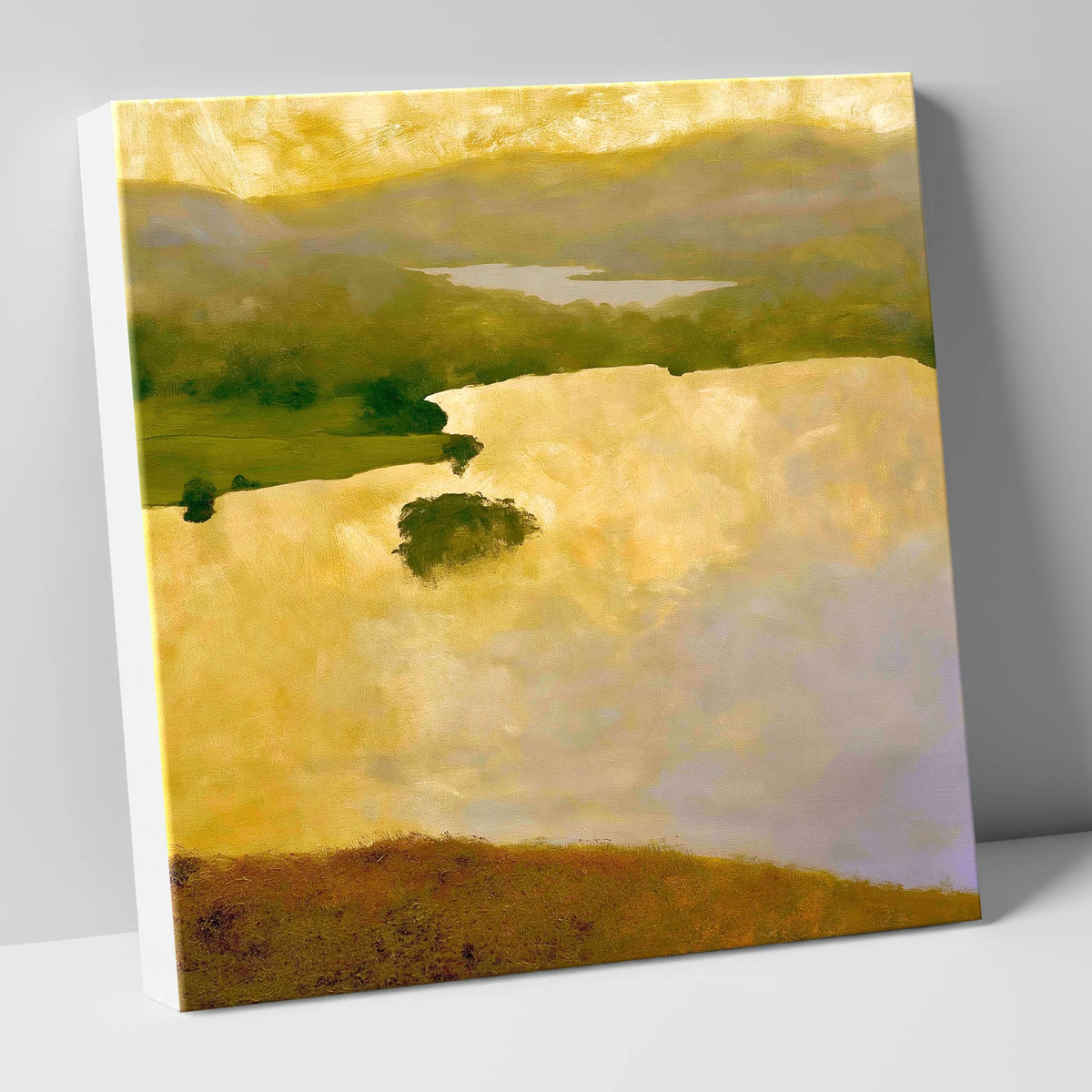 Grasmere Lake in Golden Light lake district lake canvas wall art
