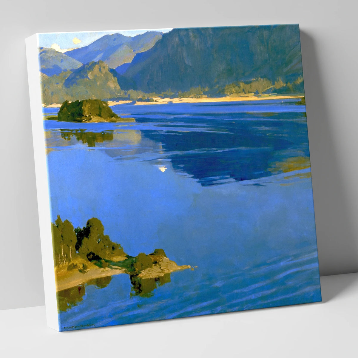 Deep Blue Derwentwater and Catbells lake district lake canvas wall art