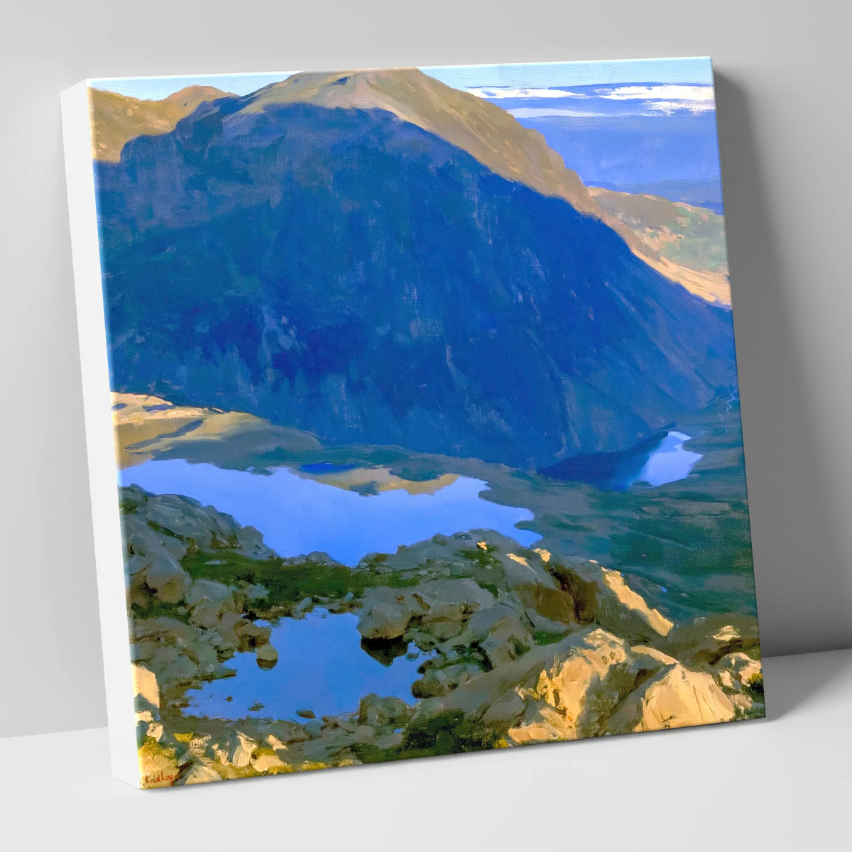 Haystacks Tarn in Deep Shadow lake district fell canvas wall art