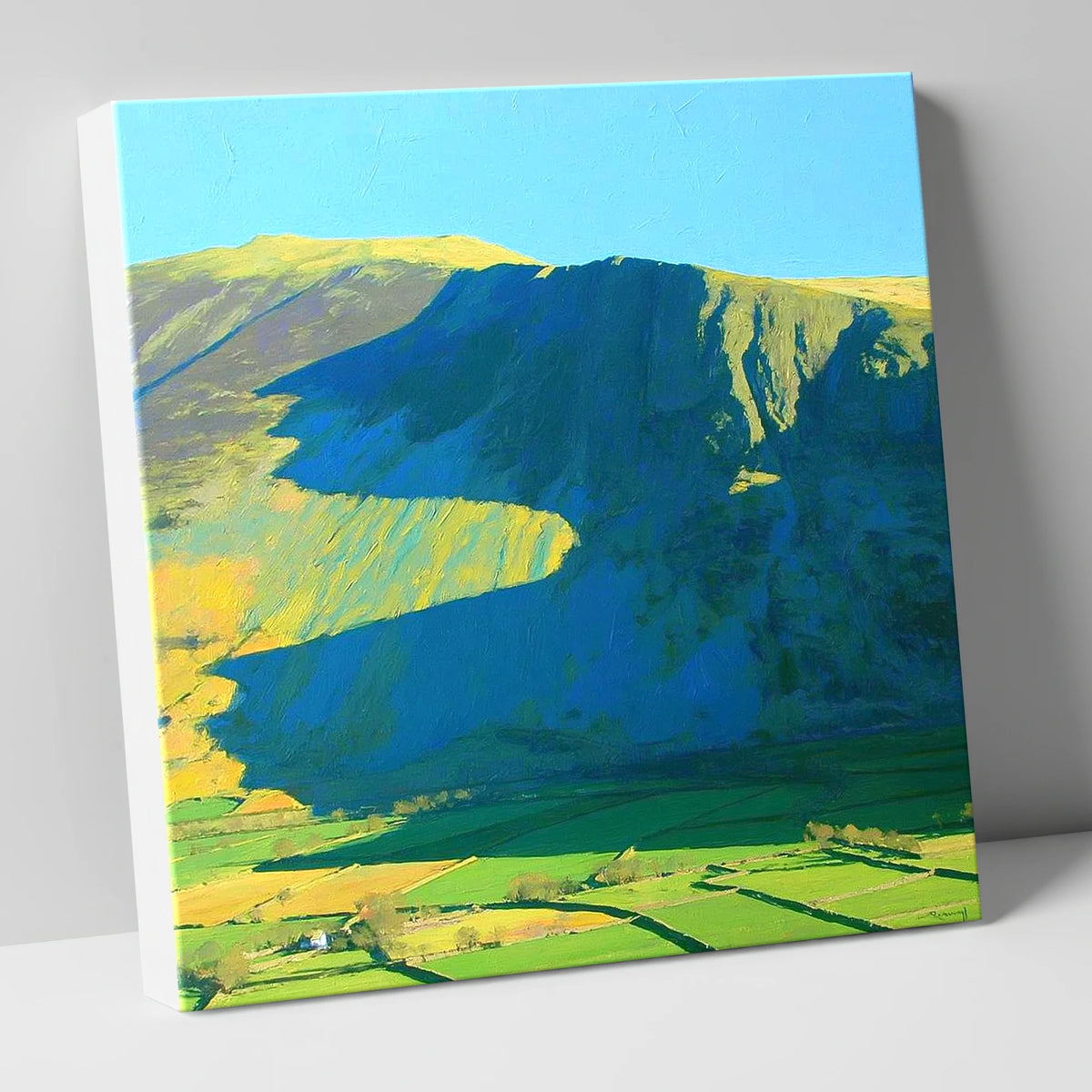 Clough Head in Bold Shadows lake district fell canvas wall art