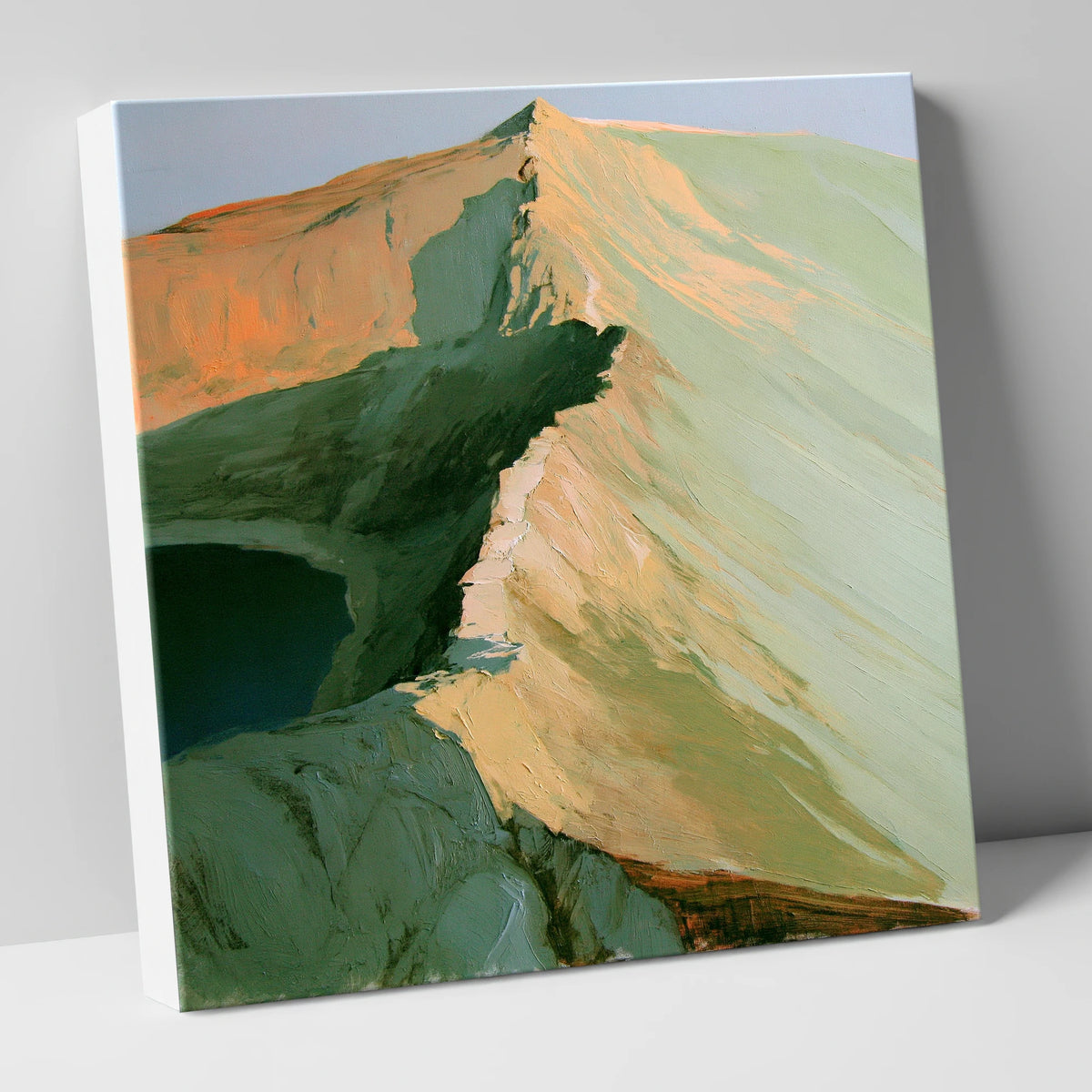 Apricot Light on Striding Edge lake district walking canvas wall art