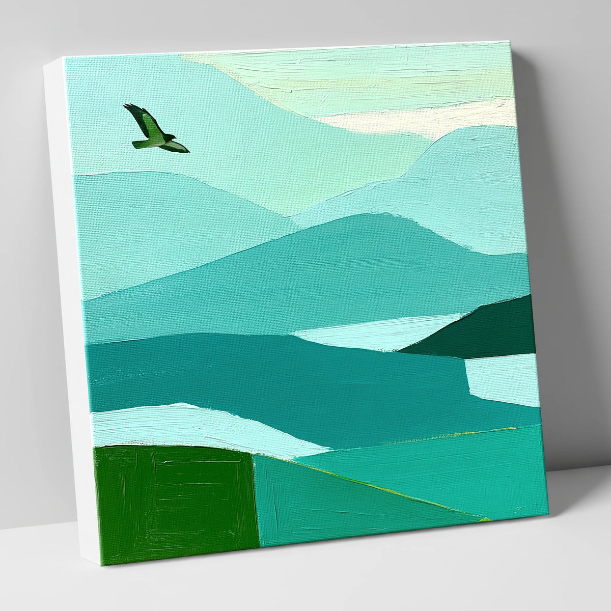 Buzzard Over Teal Fells lake district wildlife canvas wall art