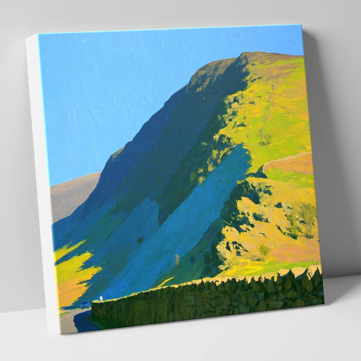 Steel Fell Ridge Bright Shadows lake district fell canvas wall art