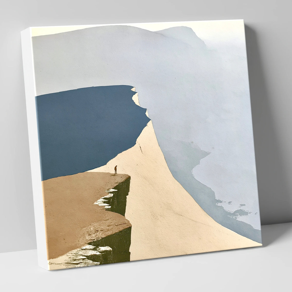 Lone Hiker on High Fell Ridge lake district fell canvas wall art