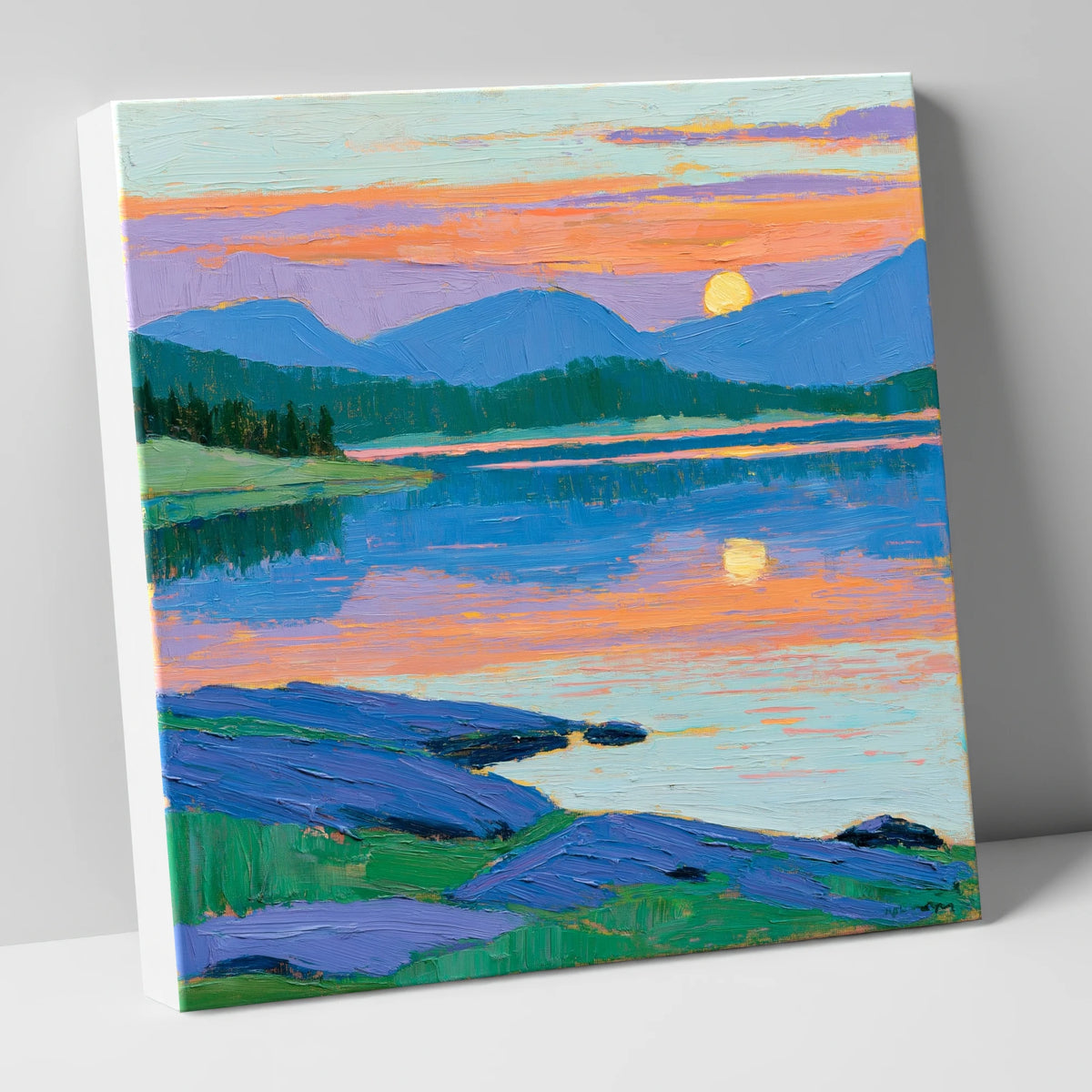 Dawn Reflections on Cobalt Lake lake district lake canvas wall art