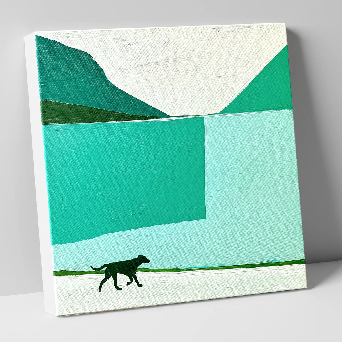 Contemporary Wast Water Running Dog wast water wall art canvas wall art