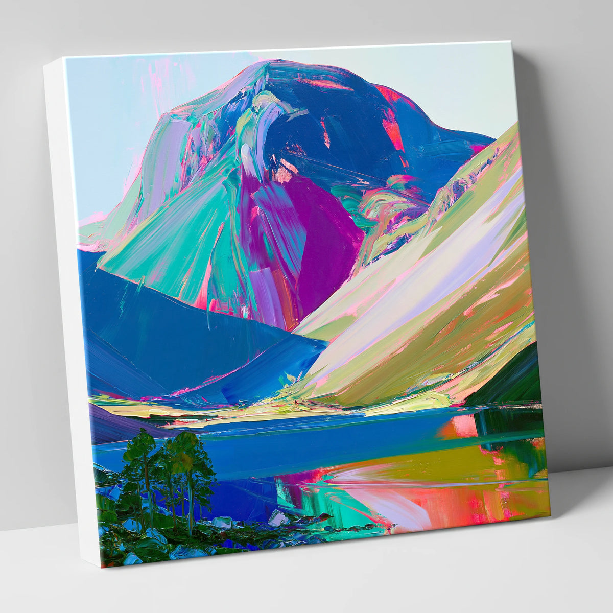 Vibrant Great Gable Valley Head lake district fell canvas wall art