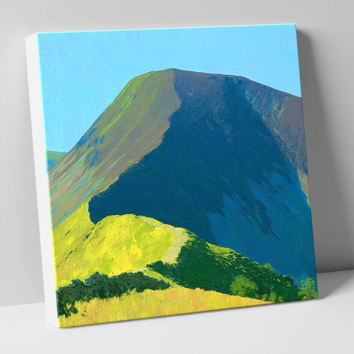 Vibrant Carl Side Ridge Path lake district fell canvas wall art