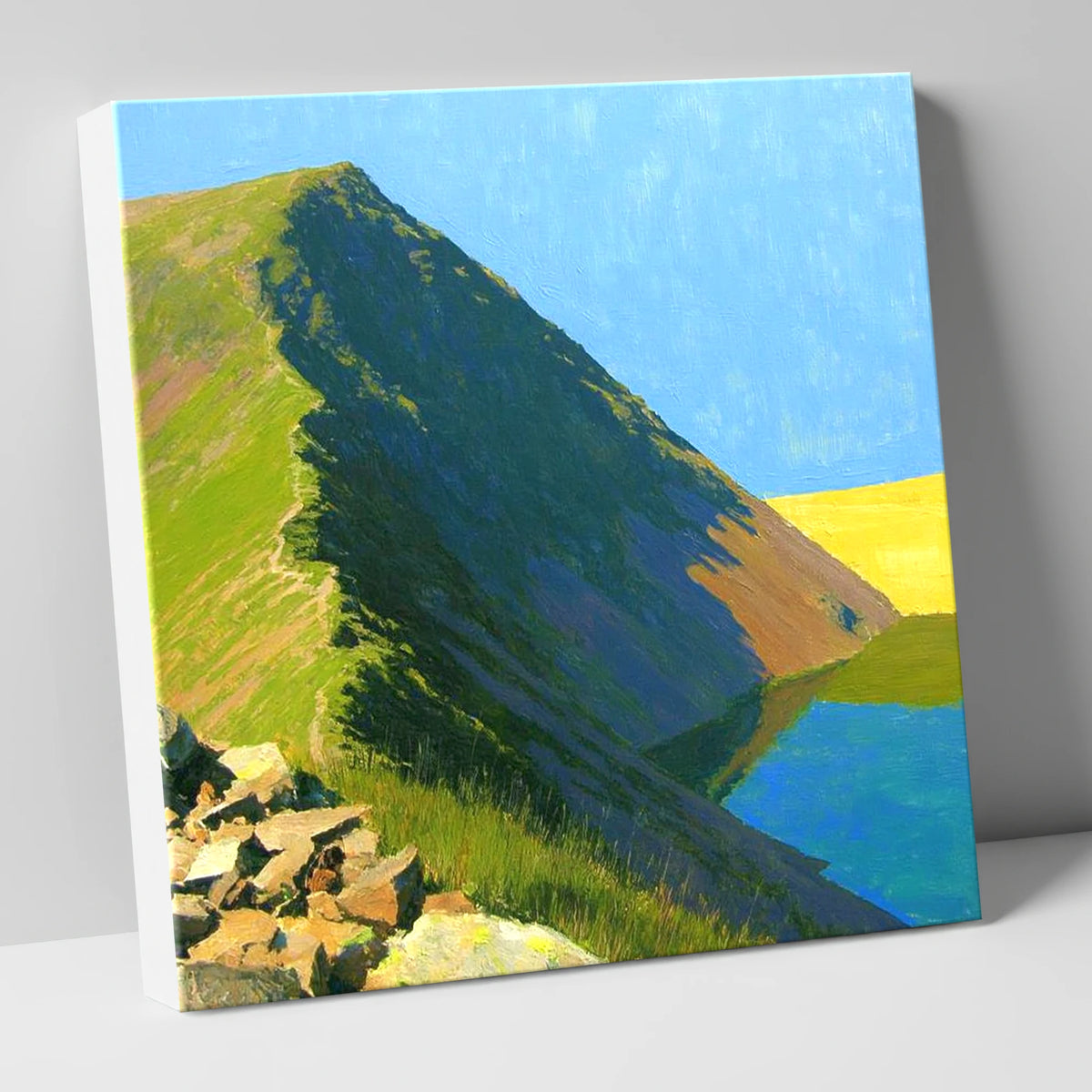 Sunlit Red Pike Ridge Ascent lake district fell canvas wall art