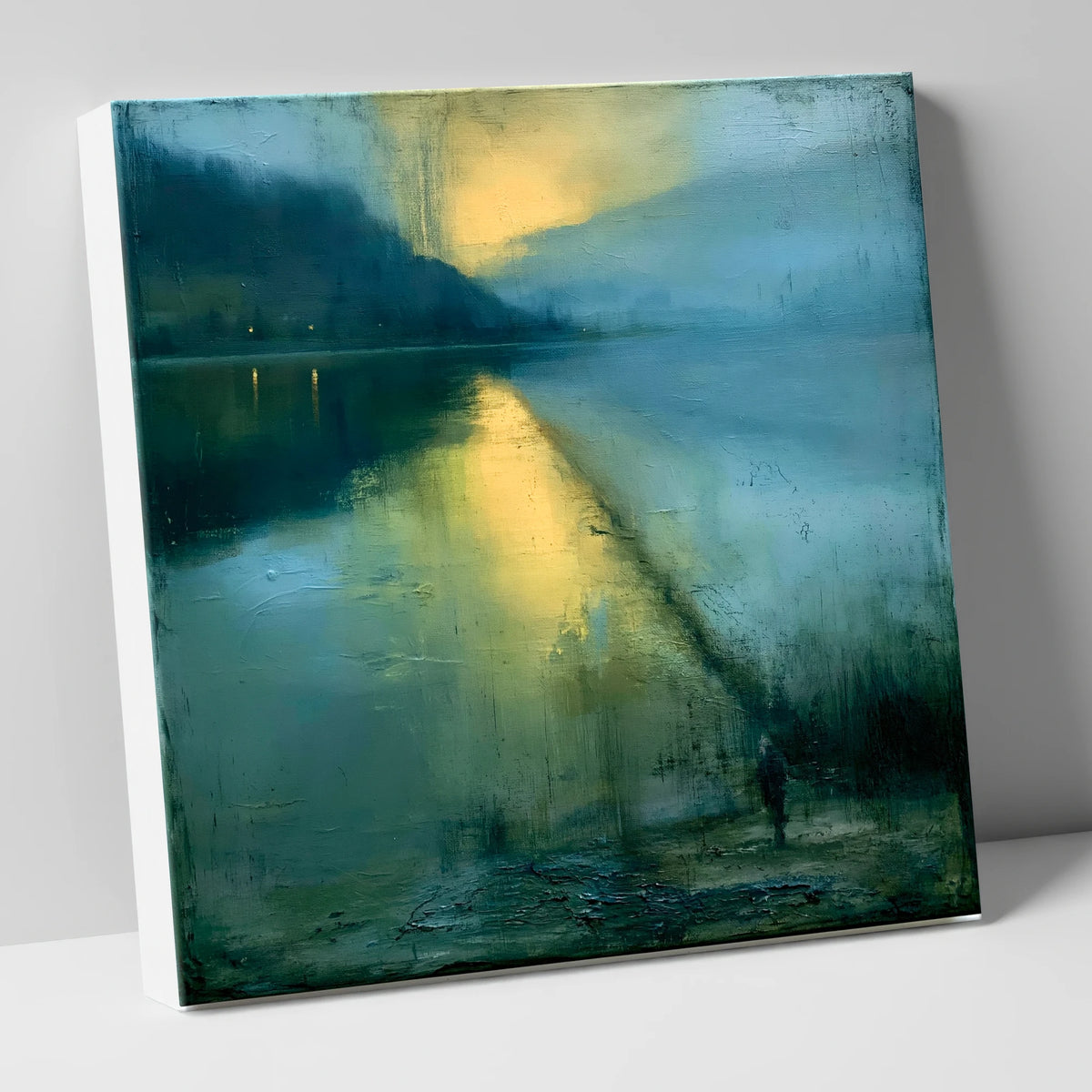 Sunset Over Dark Lake Waters lake district lake canvas wall art