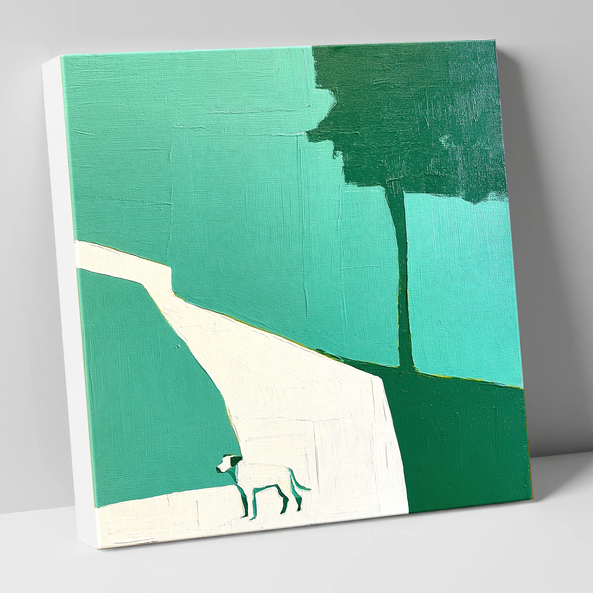 Abstract Hawkshead Dog Path gifts for dog walkers canvas wall art