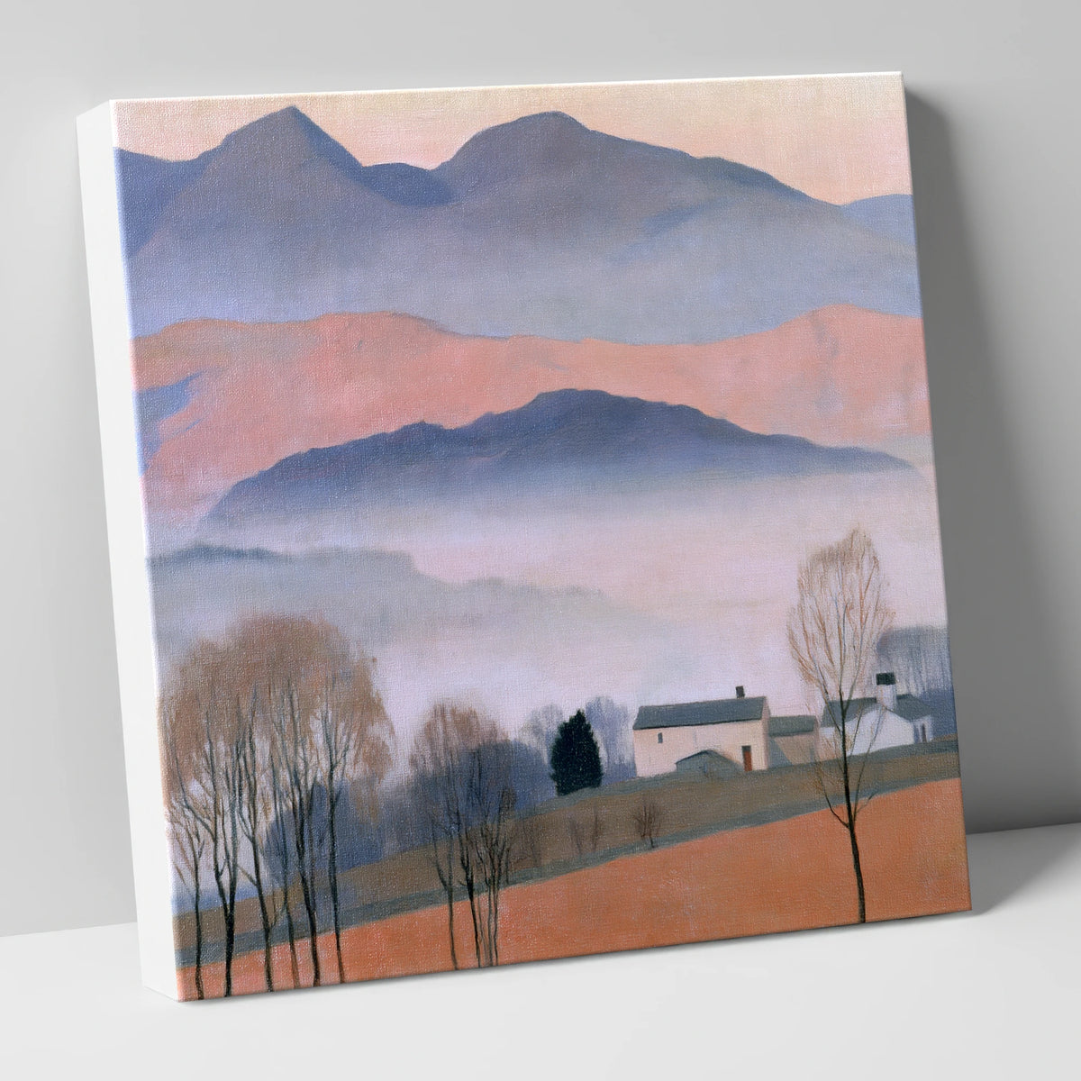 Pastel Fells and Morning Mist lake district sky canvas wall art
