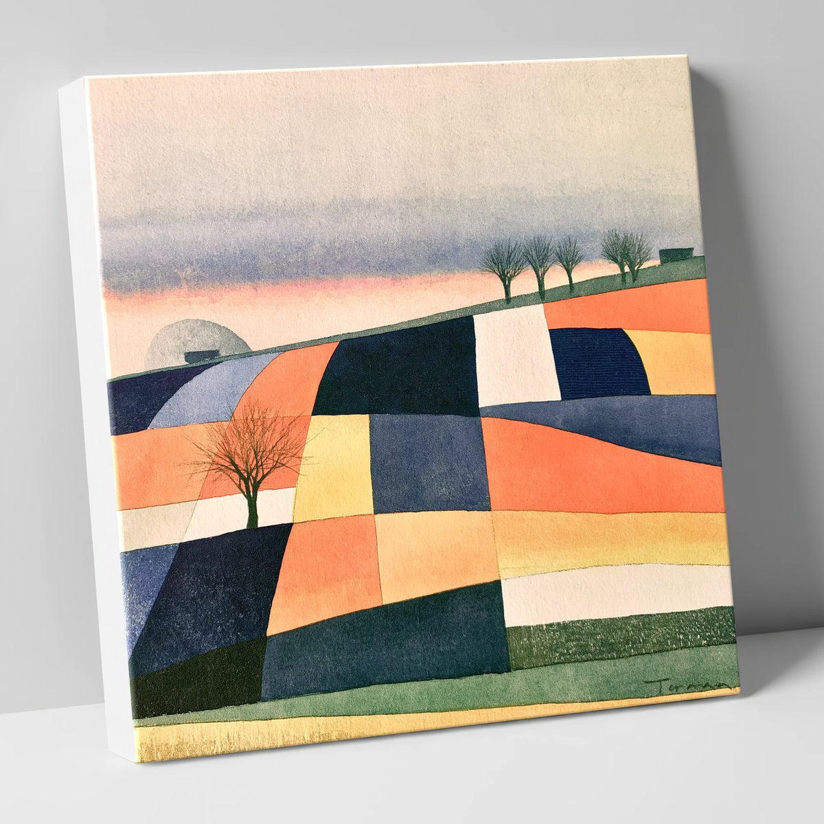 Patchwork Fields in the Dale lake district valley canvas wall art