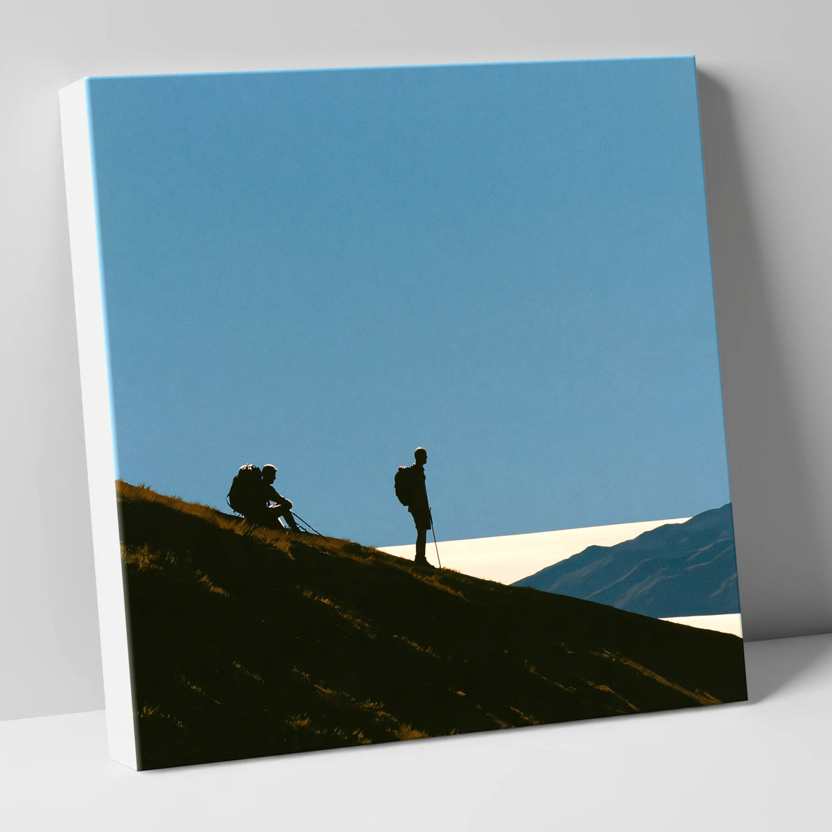 Catbells Walkers Against Vast Sky lake district fell canvas wall art
