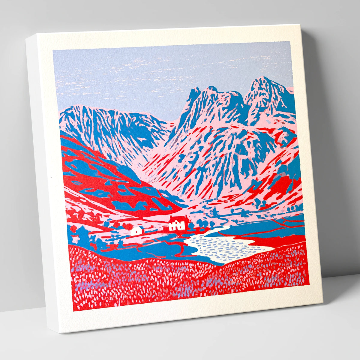 Vibrant Great Langdale Valley lake district valley canvas wall art