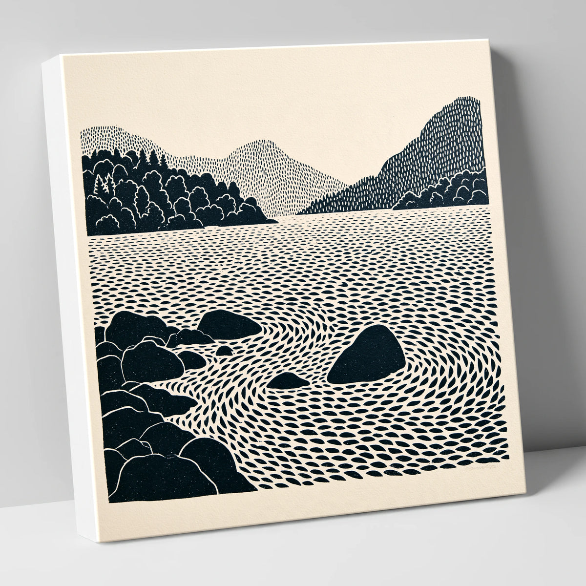 Coniston Water Rhythmic Ripples lake district lake canvas wall art