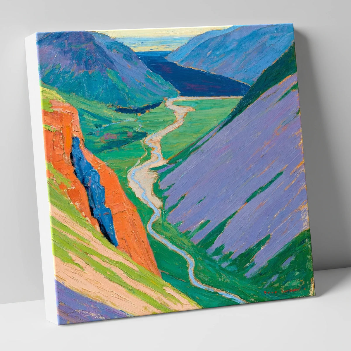 Wasdale Valley in Bold Hues lake district fell canvas wall art