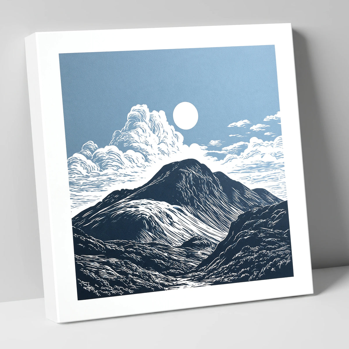 Great Gable Beneath Towering Clouds lake district fell canvas wall art