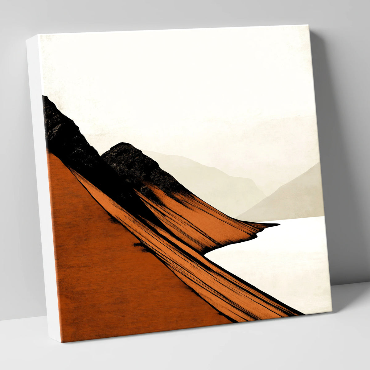 Rust Orange Evening Fells lake district sky canvas wall art