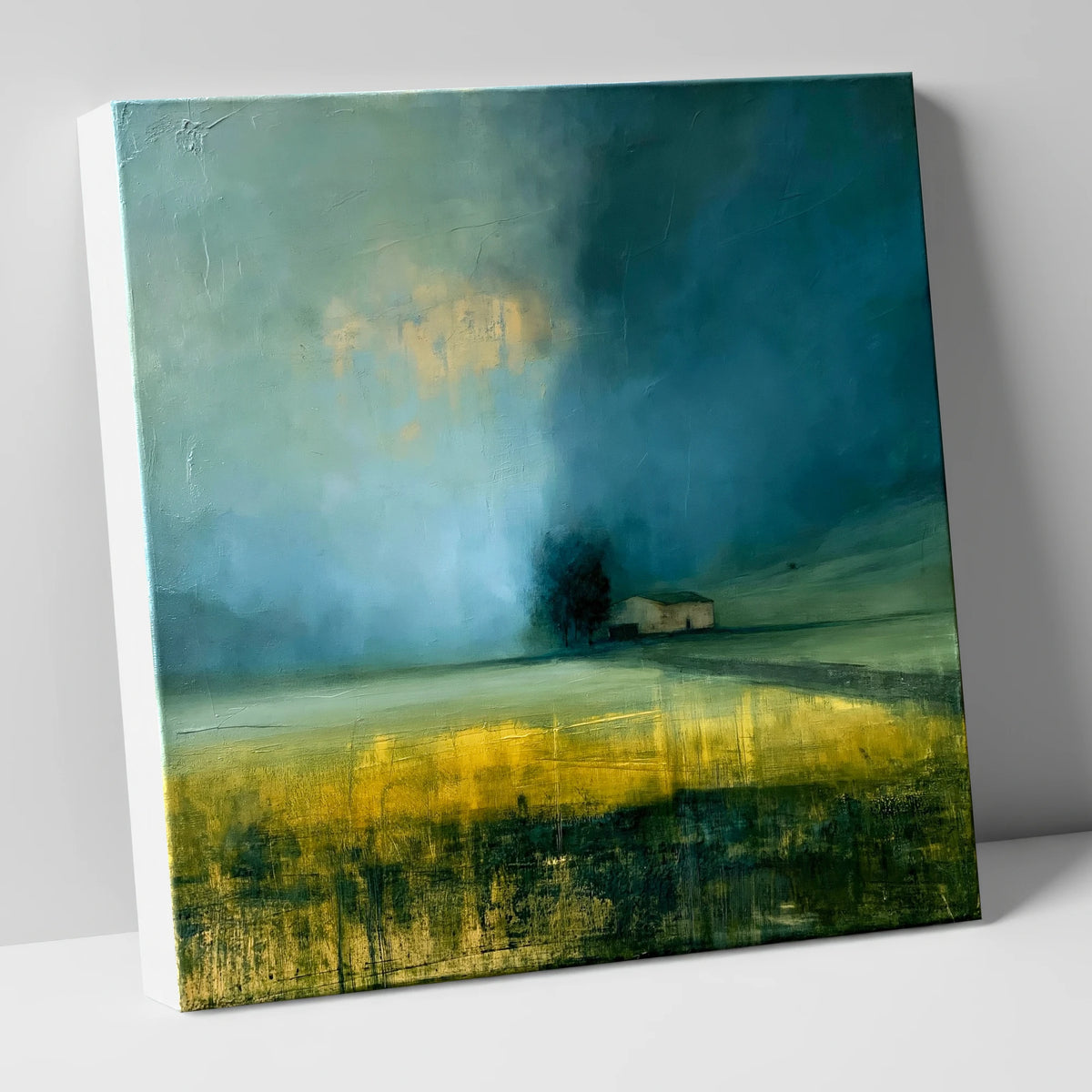 Fell Farm Under Storm Clouds lake district sky canvas wall art