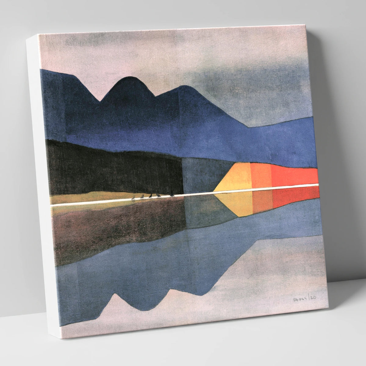 Indigo Fells and Lake Reflections lake district lake canvas wall art