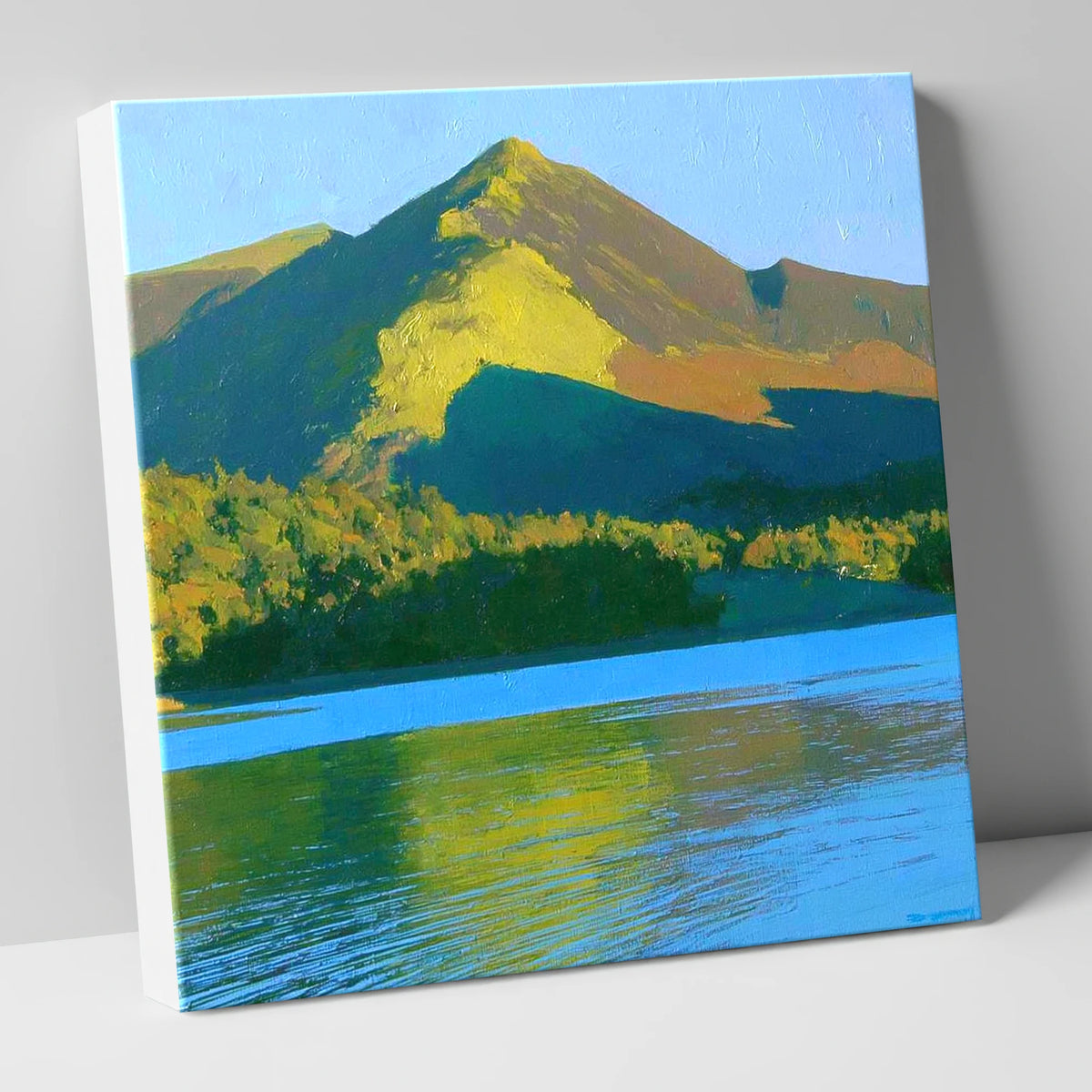 Sunlit Causey Pike Ridge lake district fell canvas wall art