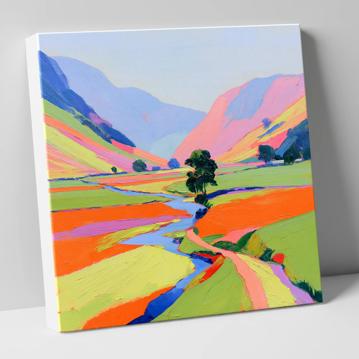 Bright Lakeland Valley Mist lake district sky canvas wall art