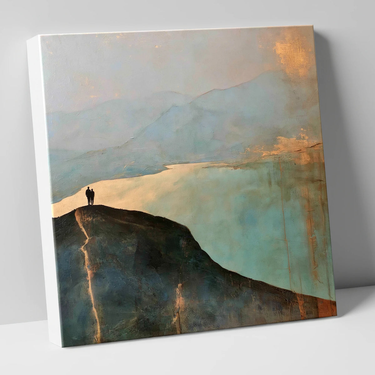 Catbells Ridge in Golden Light lake district fell canvas wall art