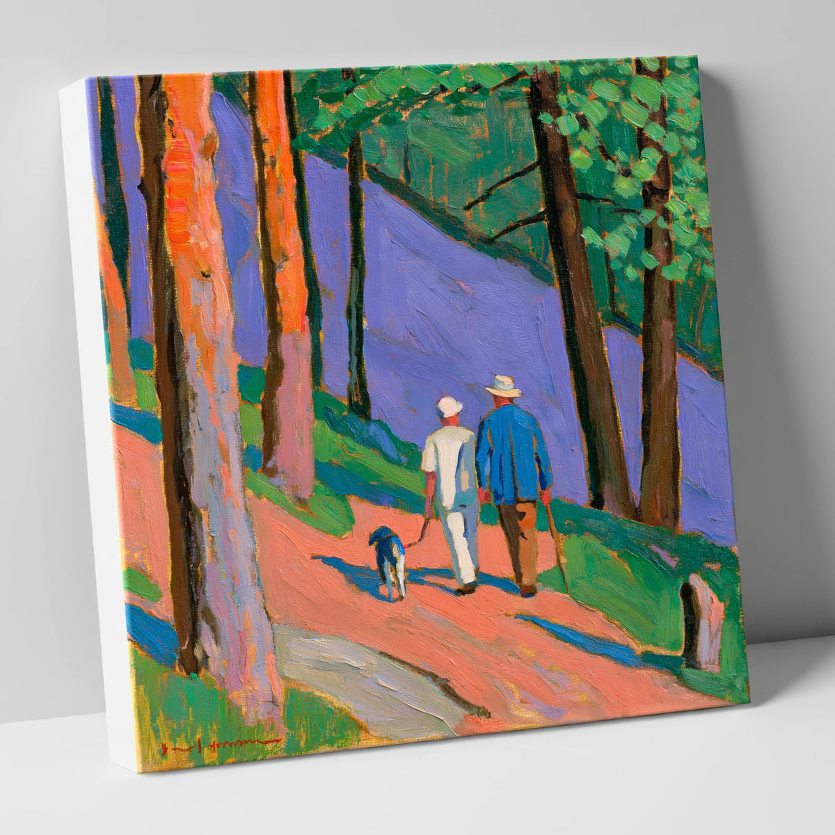 Vivid Dog Walkers Aira Force gifts for dog walkers canvas wall art