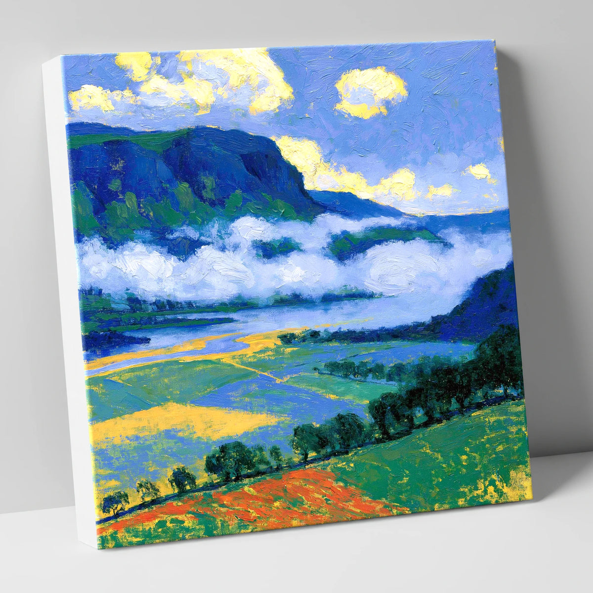 Blue Fells And Valley Mist lake district sky canvas wall art
