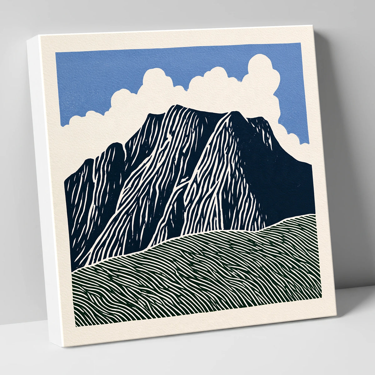 Graphic Scafell Pike Landscape lake district fell canvas wall art