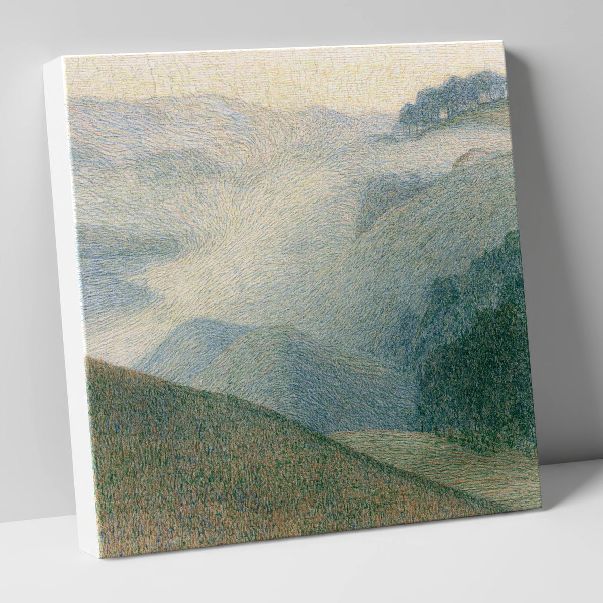 Sunrise Mist in the Valley lake district sky canvas wall art