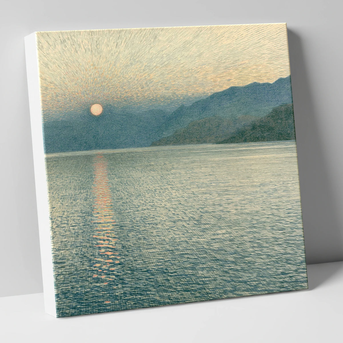 Sunburst Over Lakeland Waters lake district lake canvas wall art