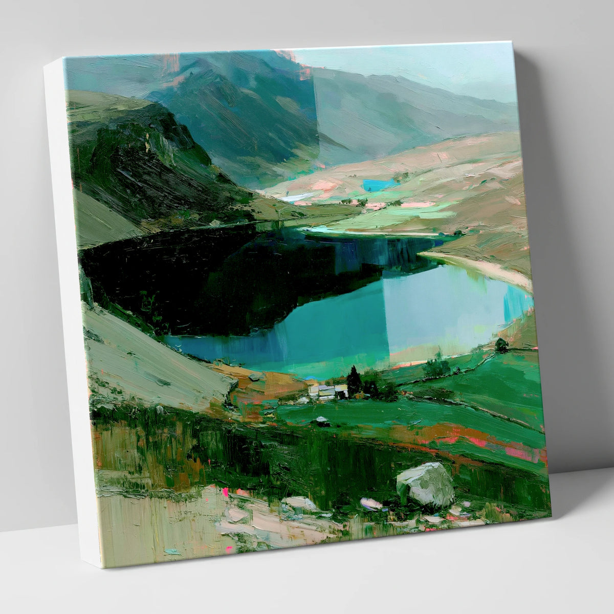 Dark Fell and Turquoise Tarn lake district fell canvas wall art