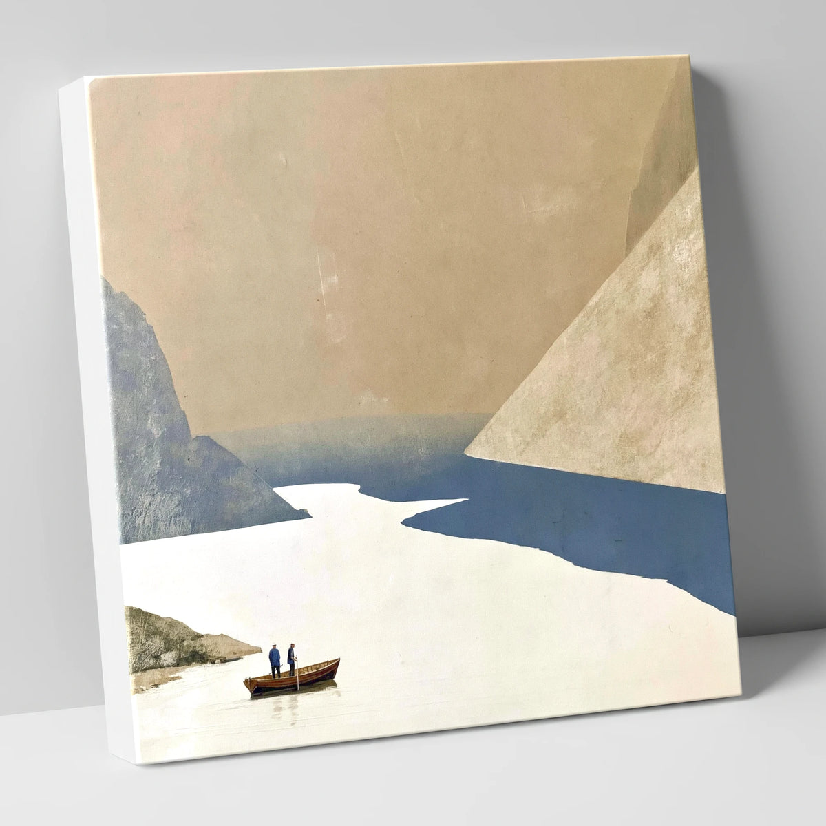 Rowing beneath the Steep Screes lake district lake canvas wall art