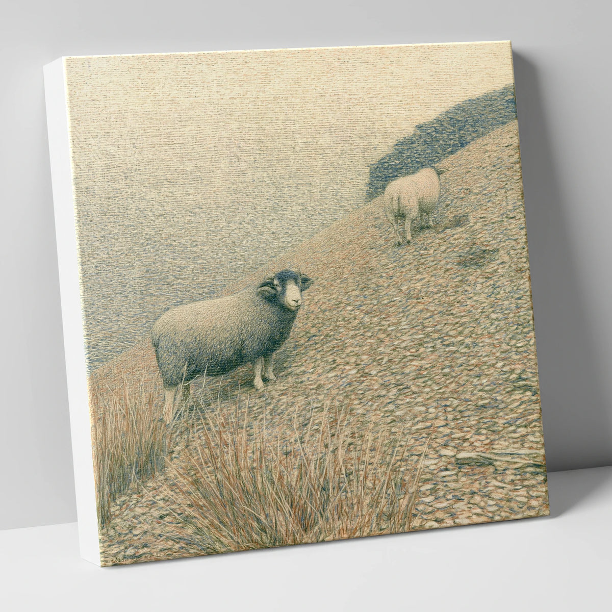 Herdwick Sheep on Stony Fellside lake district wildlife canvas wall art