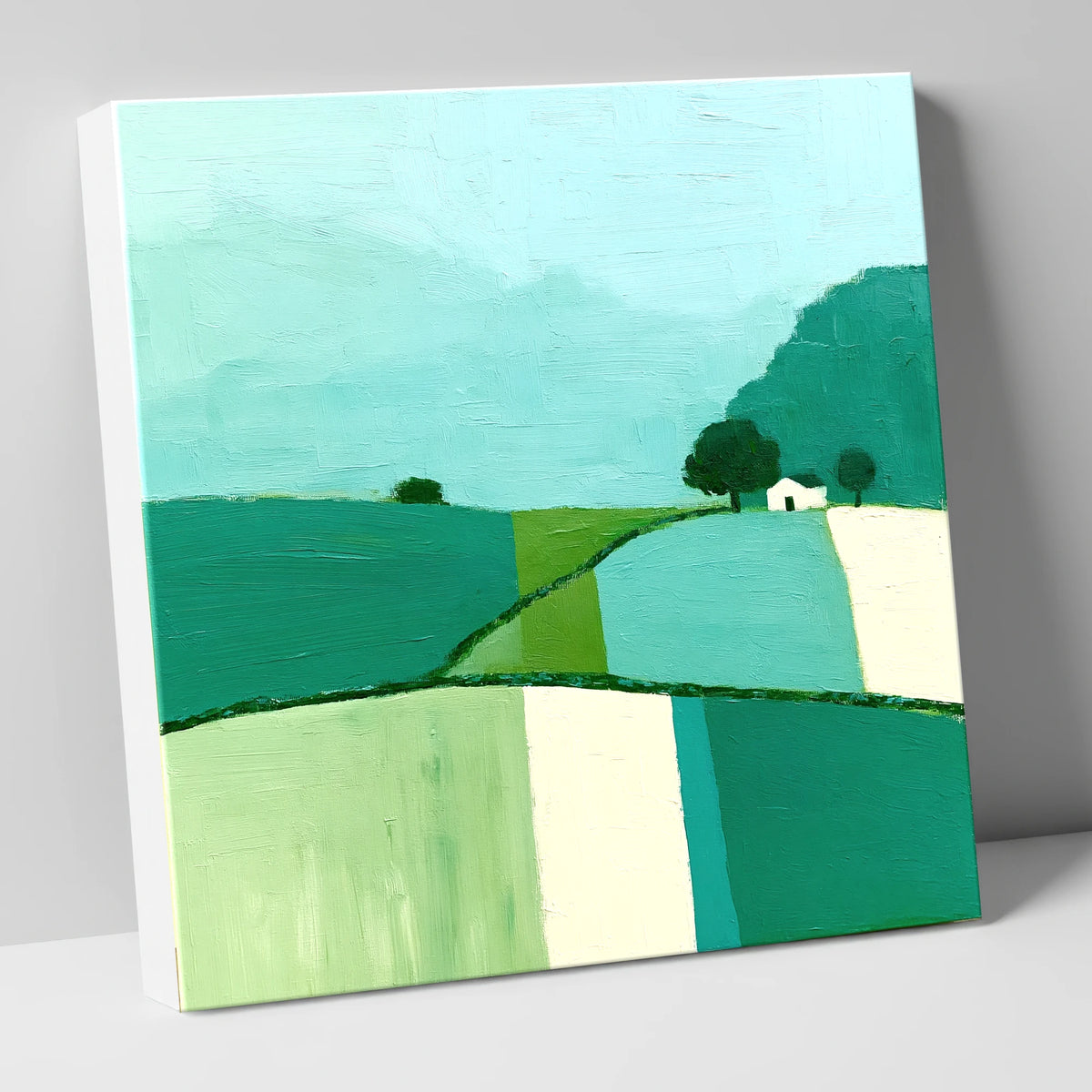 Near Sawrey Farmhouse in Emerald lake district village canvas wall art