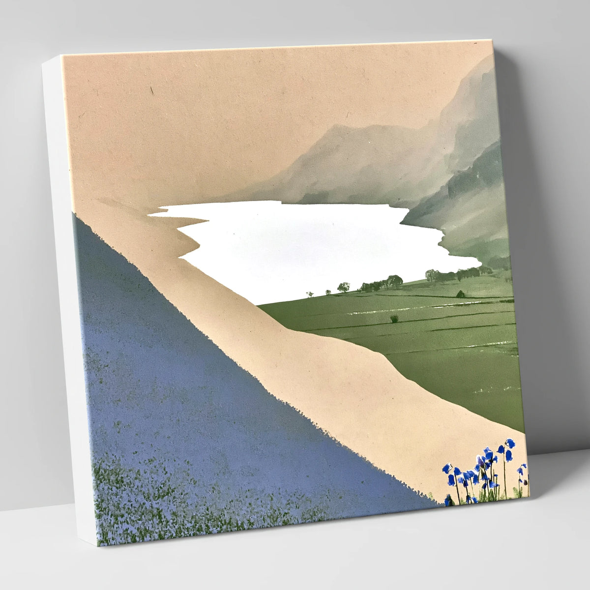 Rannerdale View of Crummock Water lake district lake canvas wall art