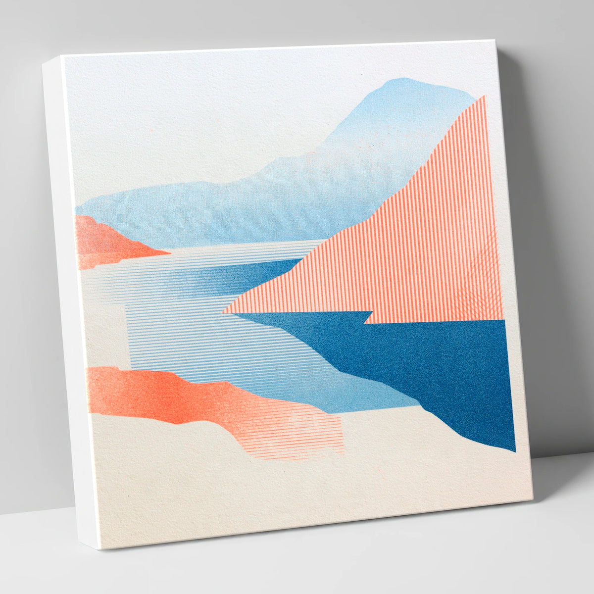 Geometric Ennerdale Water and Fells lake district valley canvas wall art
